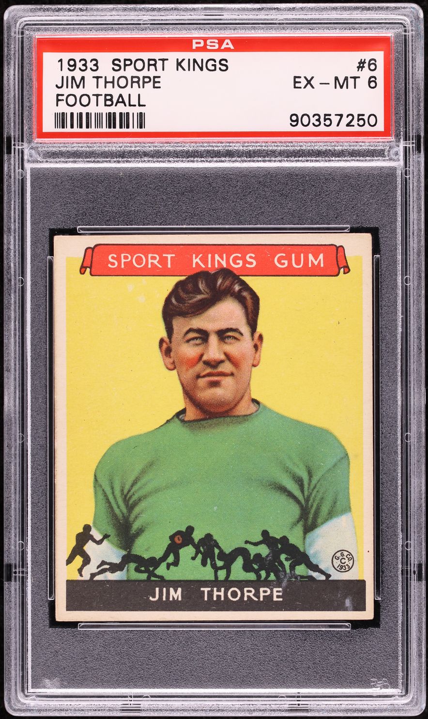 1933 Goudey Sport Kings Football Jim Thorpe #6 PSA 6 EXMT