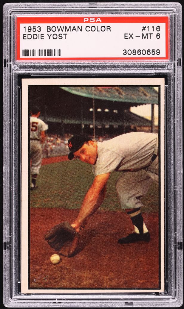 1953 Bowman Color Eddie Yost #116 PSA 6 EXMT