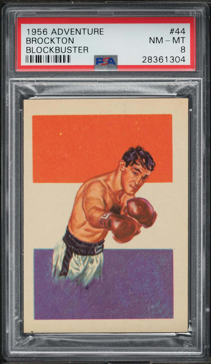 1956 Gum Inc. Adventure Boxing Rocky Marciano #44 PSA 8 NM-MT