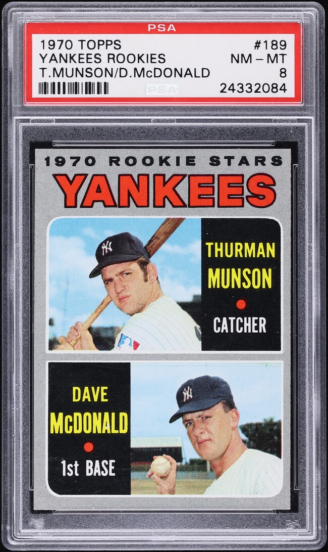 1970 Topps Thurman Munson ROOKIE #189 PSA 8 NM-MT