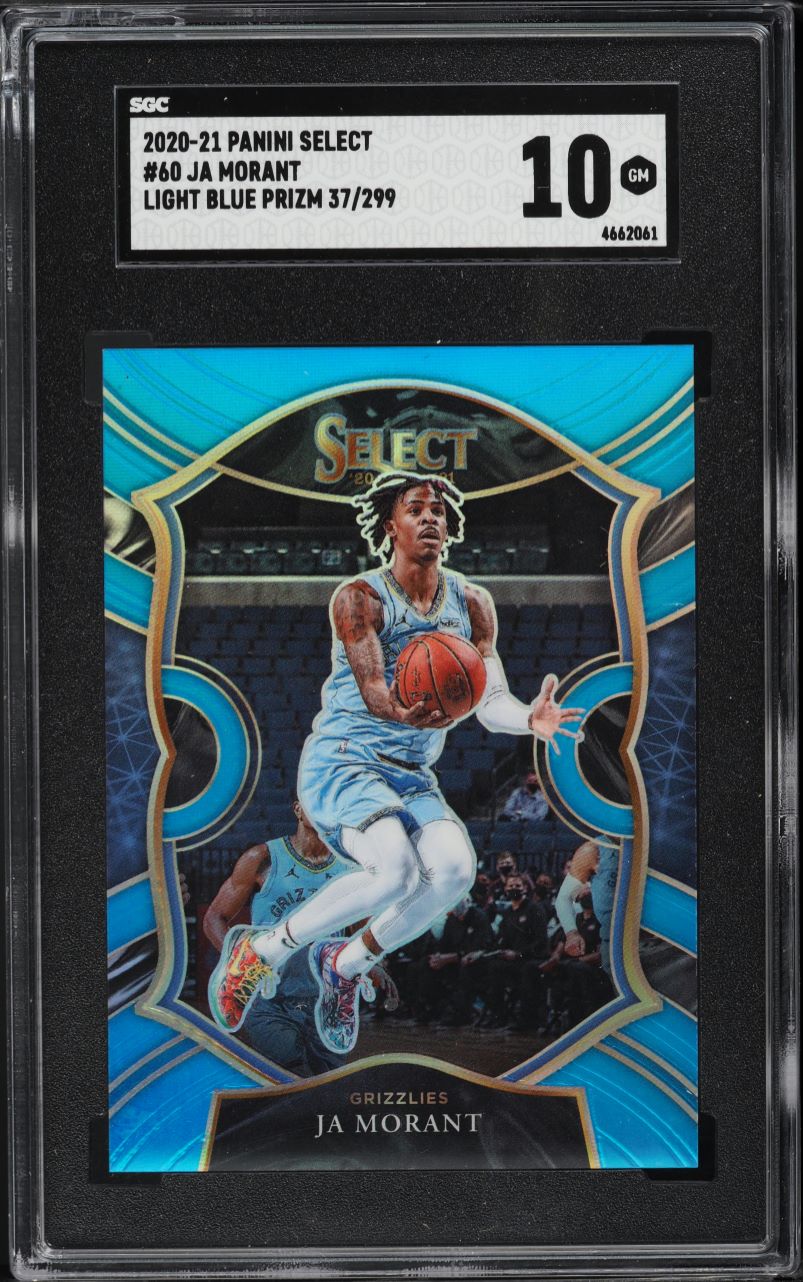 2020 Select Concourse Light Blue Prizm Ja Morant /299 #60 SGC 10 GEM MINT