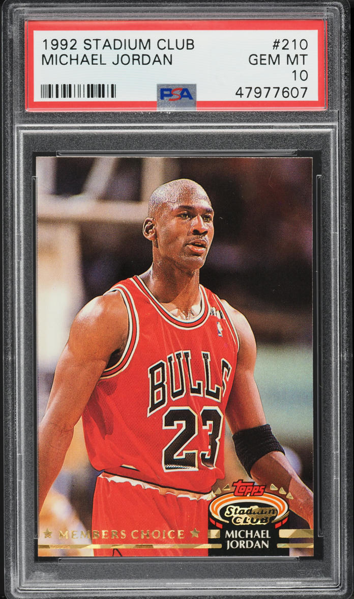 1992 Stadium Club Members Choice Michael Jordan #210 PSA 10 GEM MINT