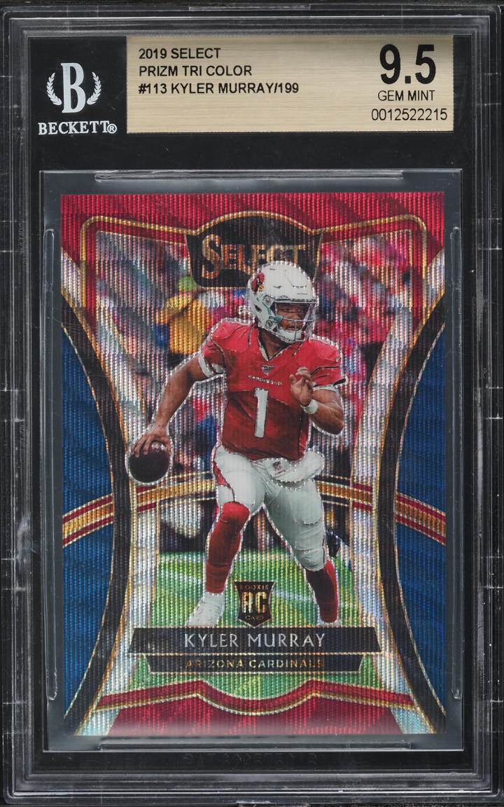 2019 Select Tri Color Prizm Kyler Murray ROOKIE /199 #113 BGS 9.5 GEM MINT