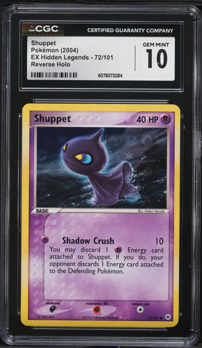 2004 Pokemon EX Hidden Legends Reverse Holo Shuppet #72 CGC 10 GEM MINT