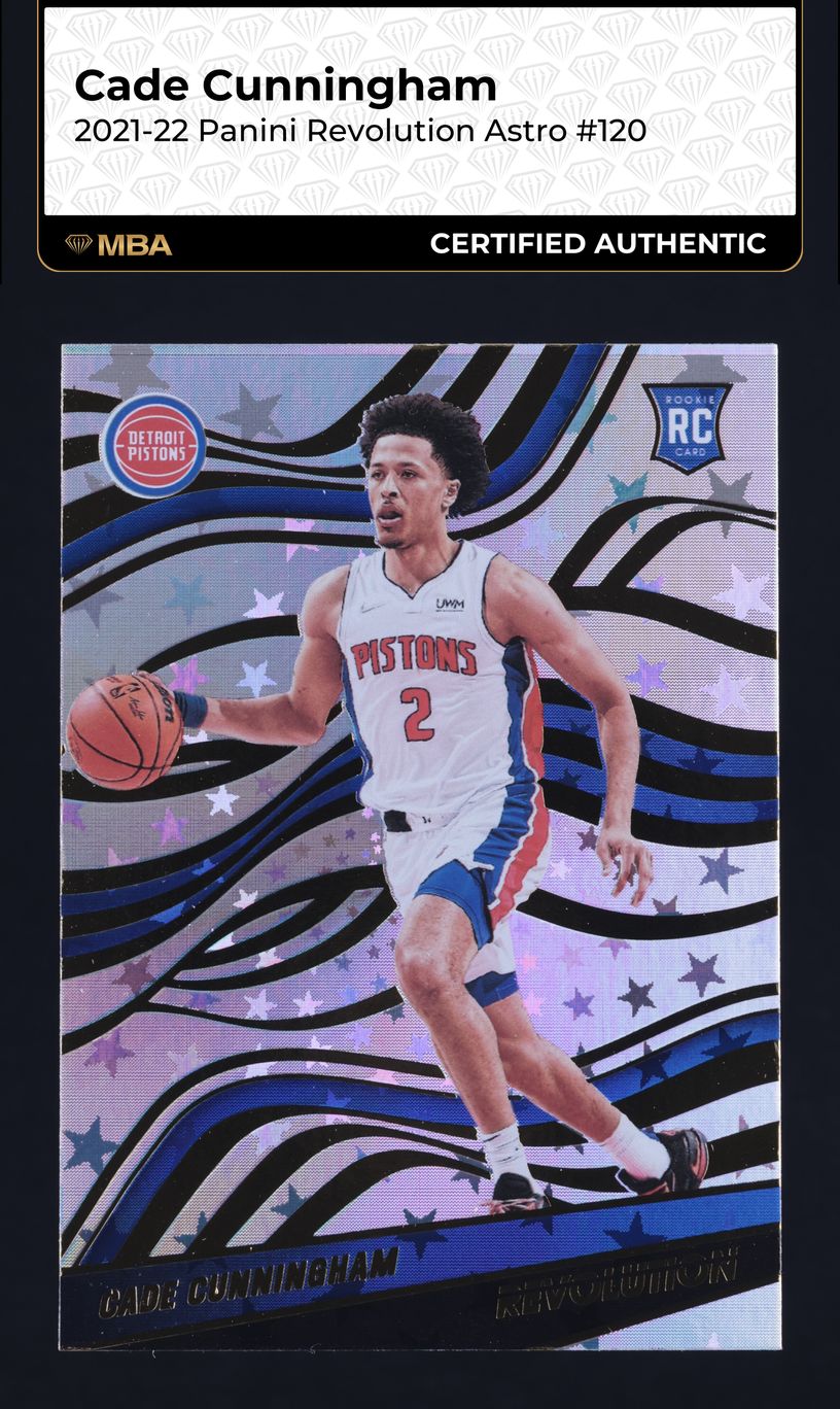 2021 Panini Revolution Astro Cade Cunningham ROOKIE #120 MBA AUTH