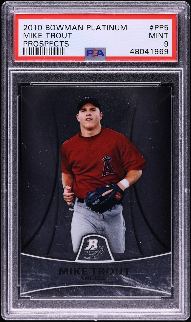 2010 Bowman Platinum Mike Trout PROSPECT #PP5 PSA 9 MINT