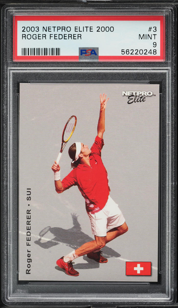 2003 Netpro Elite Roger Federer ROOKIE /2000 #3 PSA 9 MINT