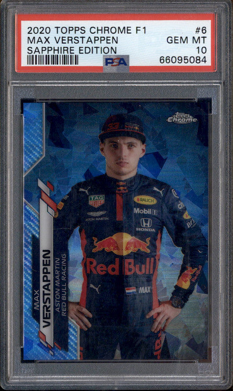 2020 Topps Chrome F1 Sapphire #6 Max Verstappen PSA 10