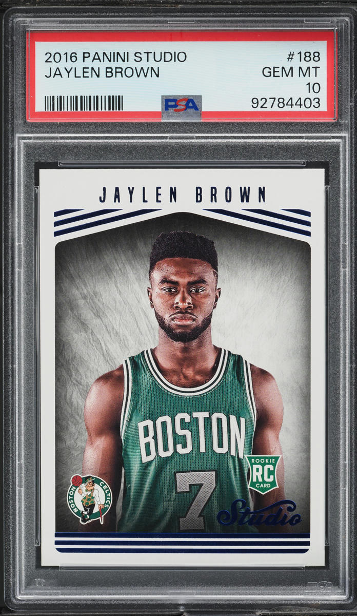 2016 Panini Studio Jaylen Brown ROOKIE #188 PSA 10 GEM MINT