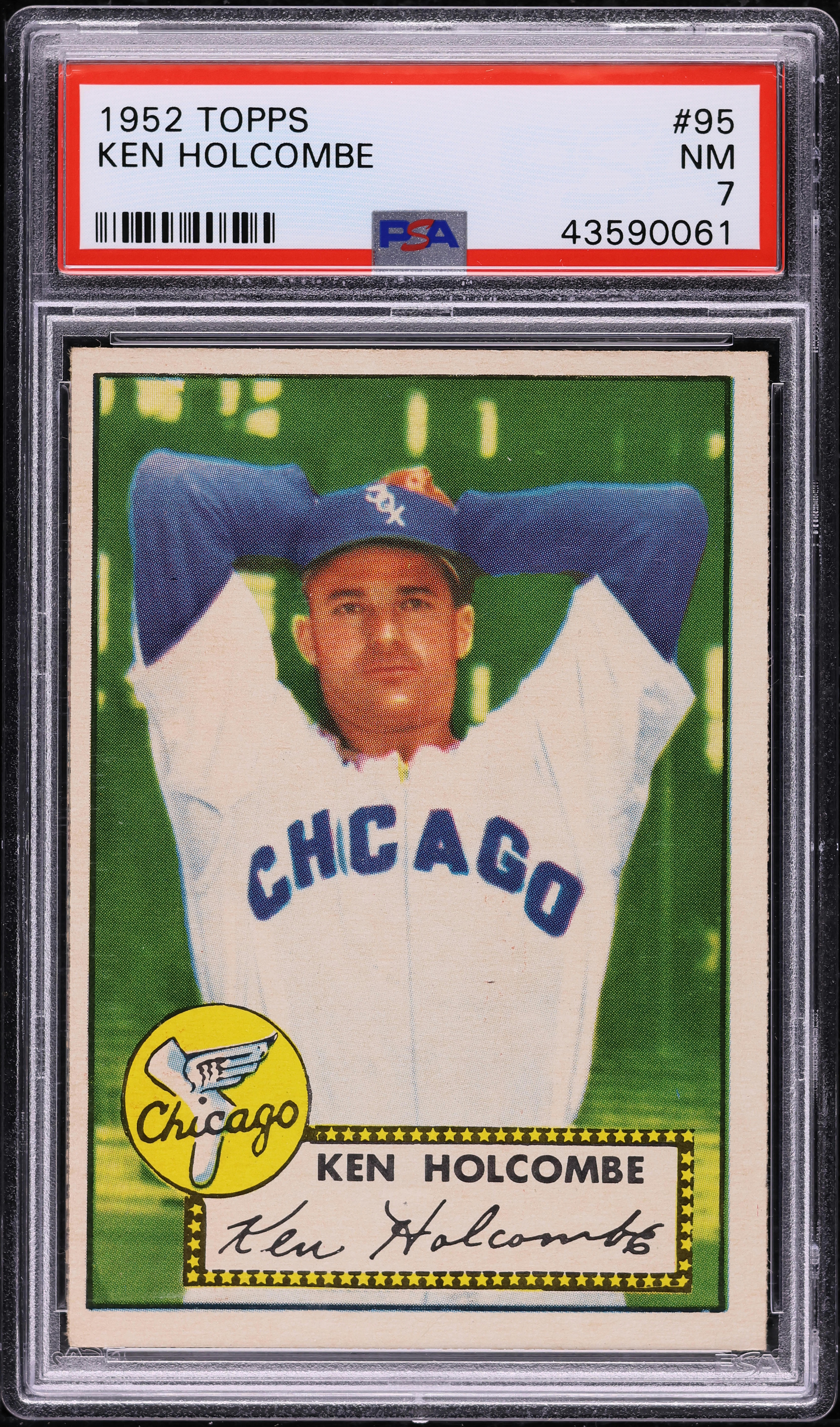1952 Topps Ken Holcombe #95 PSA 7 NRMT