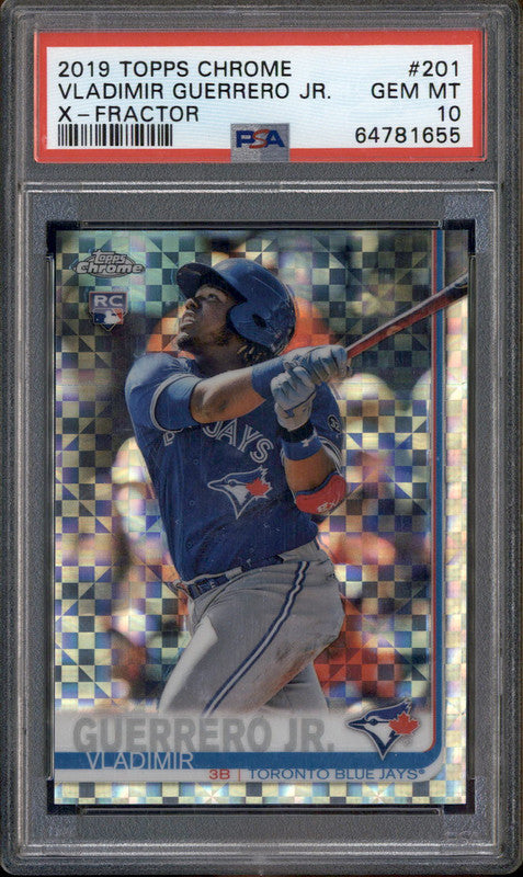 2019 Topps Chrome X-Fractor #201 Vladimir Guerrero Jr. RC Rookie PSA 10