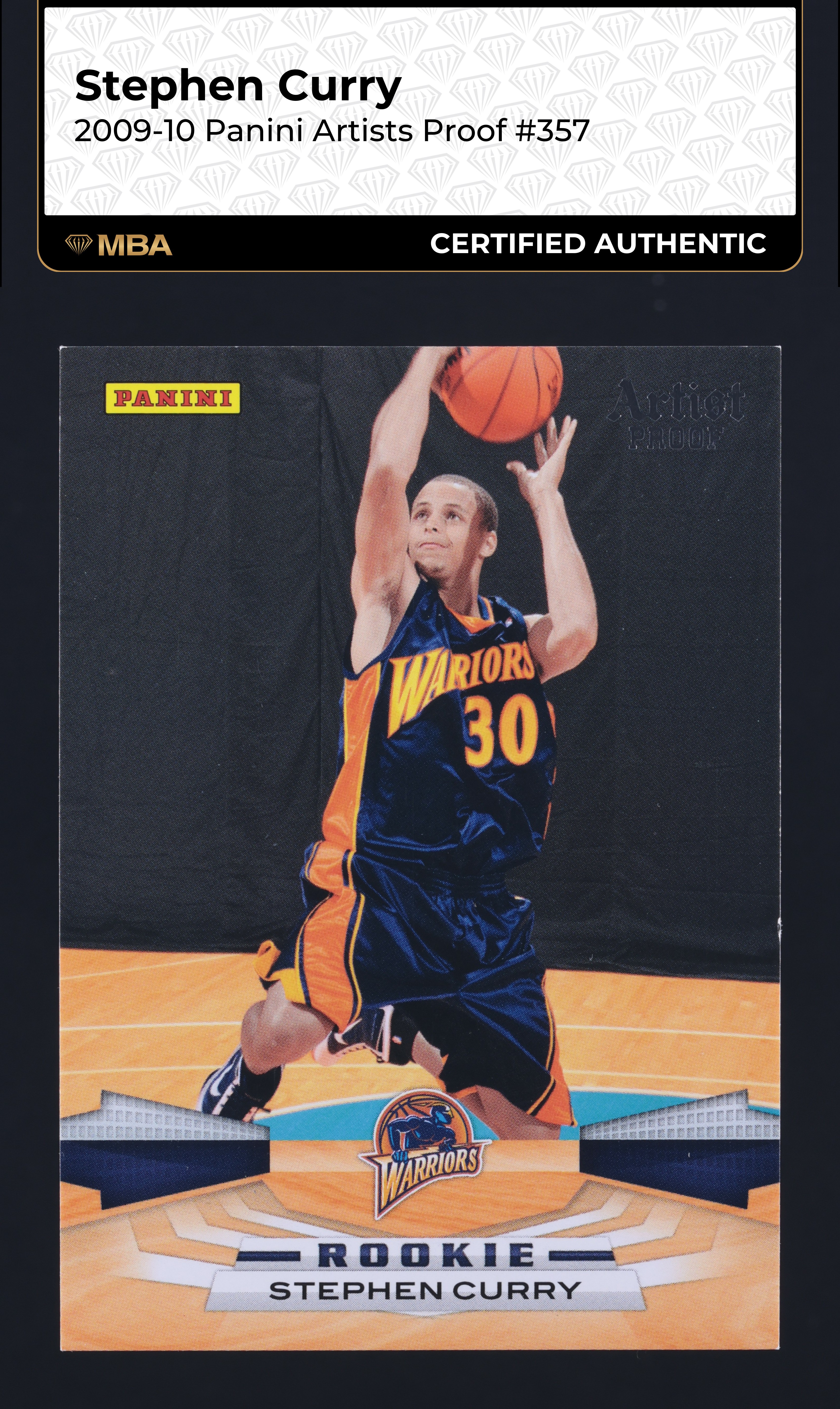 2009 Panini Artists Proof Stephen Curry ROOKIE /199 #357 MBA AUTH