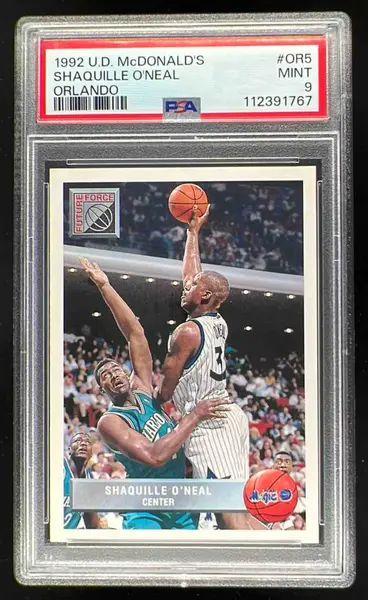 1992-93 Upper Deck McDonald's Orlando Magic #OR5 Shaquille O'Neal RC PSA 9