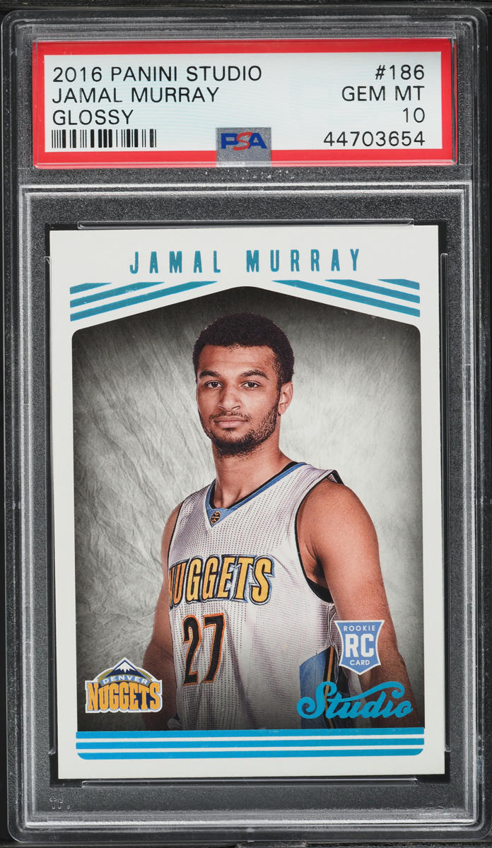2016 Panini Studio Glossy Jamal Murray ROOKIE #186 PSA 10 GEM MINT
