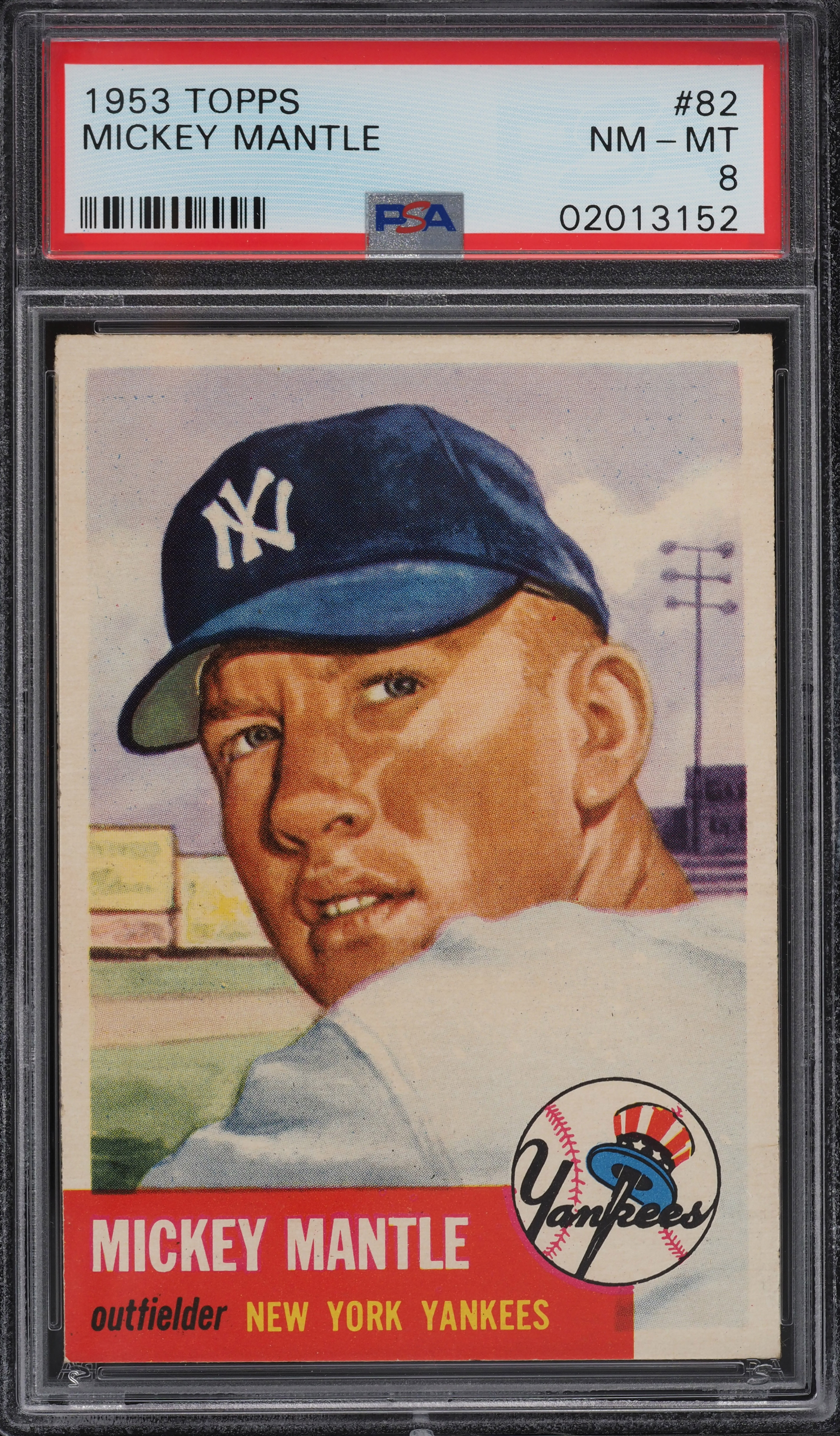 1953 Topps Mickey Mantle SHORT PRINT #82 PSA 8 NM-MT (PWCC-A)