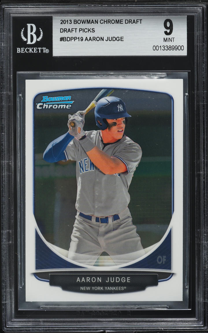 2013 Bowman Chrome Draft Refractor Aaron Judge PROSPECT #BDPP19 BGS 9 MINT