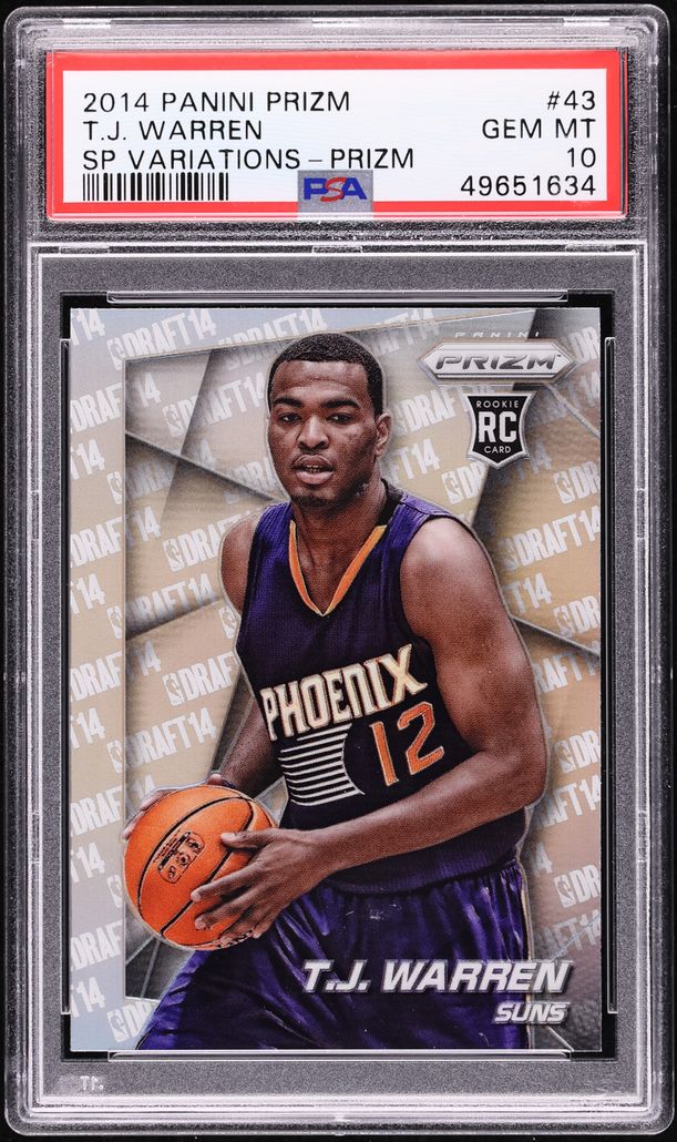 2014 Panini Prizm Variations Silver T.J. Warren SP ROOKIE #43 PSA 10 GEM MINT