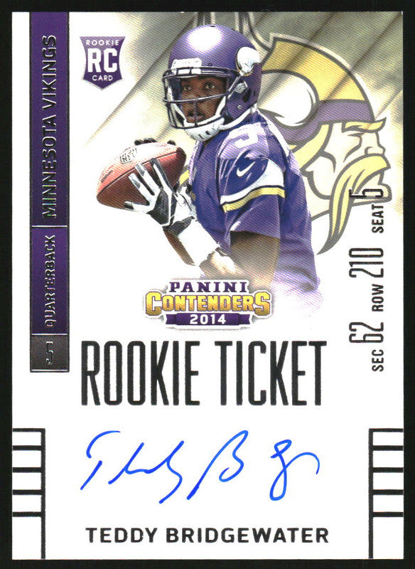 2014 Panini Contenders #239 Teddy Bridgewater RC Auto
