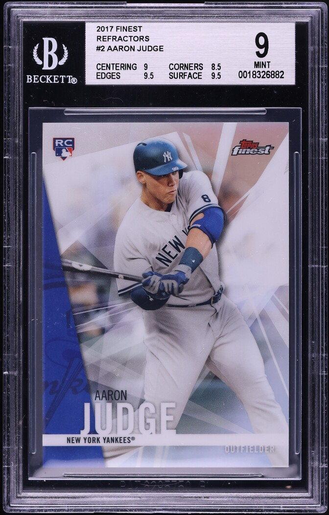 2017 Finest Refractor Aaron Judge ROOKIE #2 BGS 9 MINT