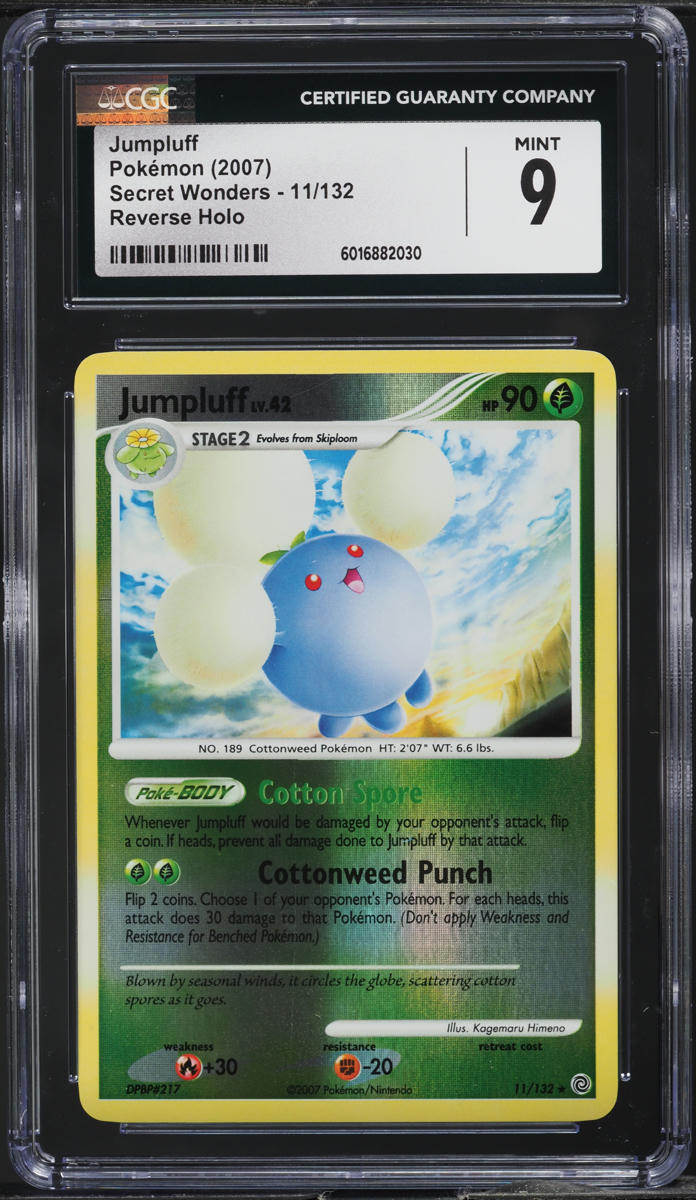 2007 Pokemon Diamond & Pearl Secret Wonders Reverse Holo Jumpluff #11 CGC 9 MINT