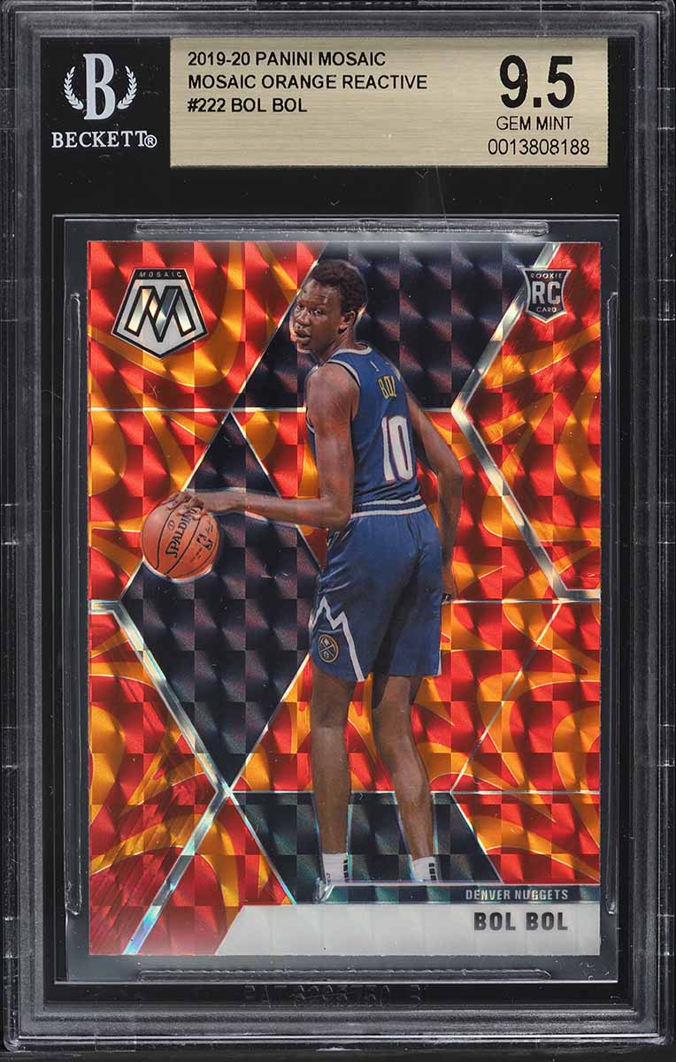 2019 Panini Mosaic Orange Reactive Bol Bol ROOKIE #222 BGS 9.5 GEM MINT