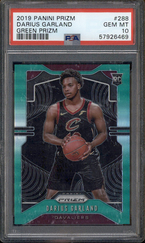 2019-20 Panini Prizm Green #288 Darius Garland RC Rookie PSA 10