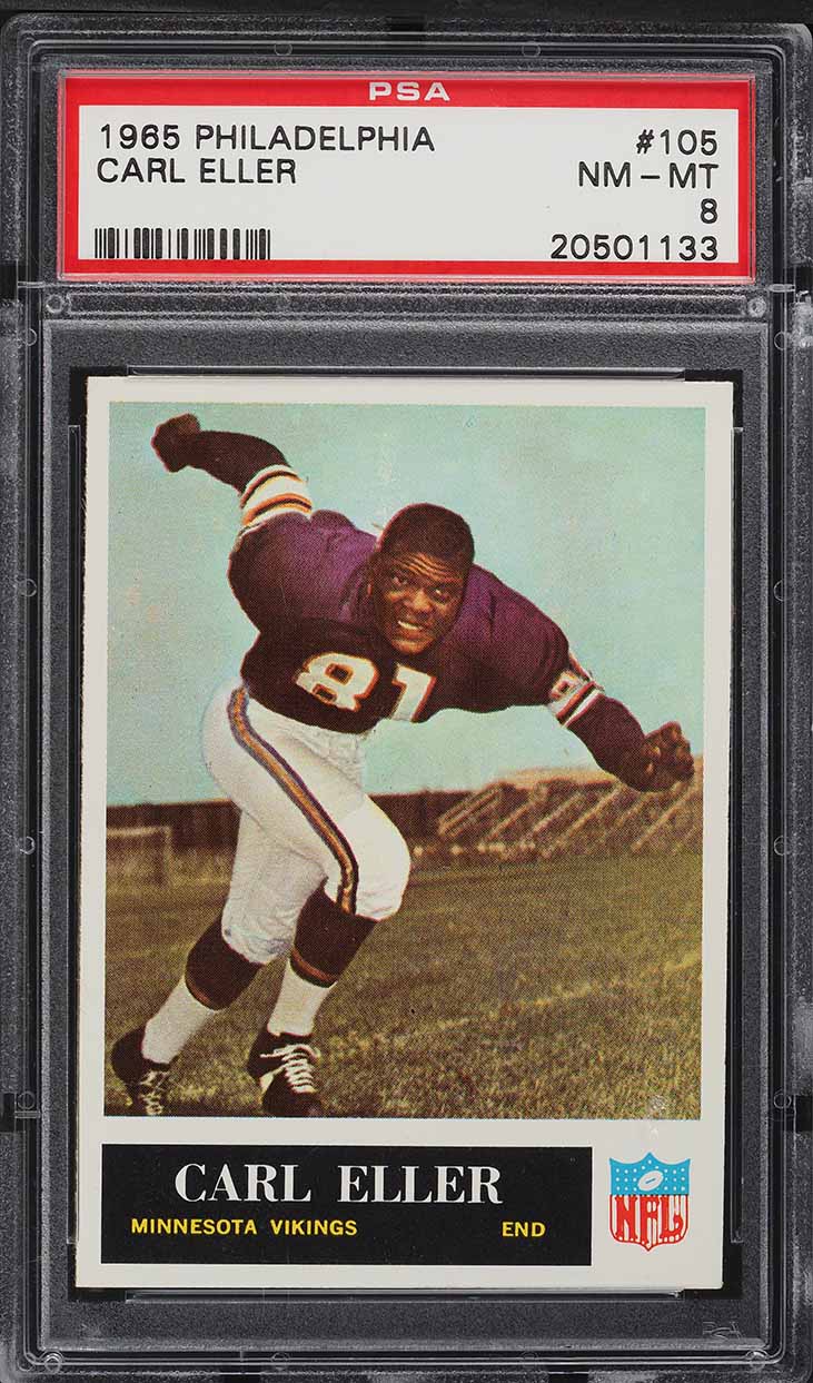 1965 Philadelphia Carl Eller ROOKIE #105 PSA 8 NM-MT
