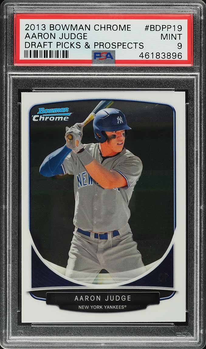 2013 Bowman Chrome Draft Picks Aaron Judge ROOKIE #BDPP19 PSA 9 MINT