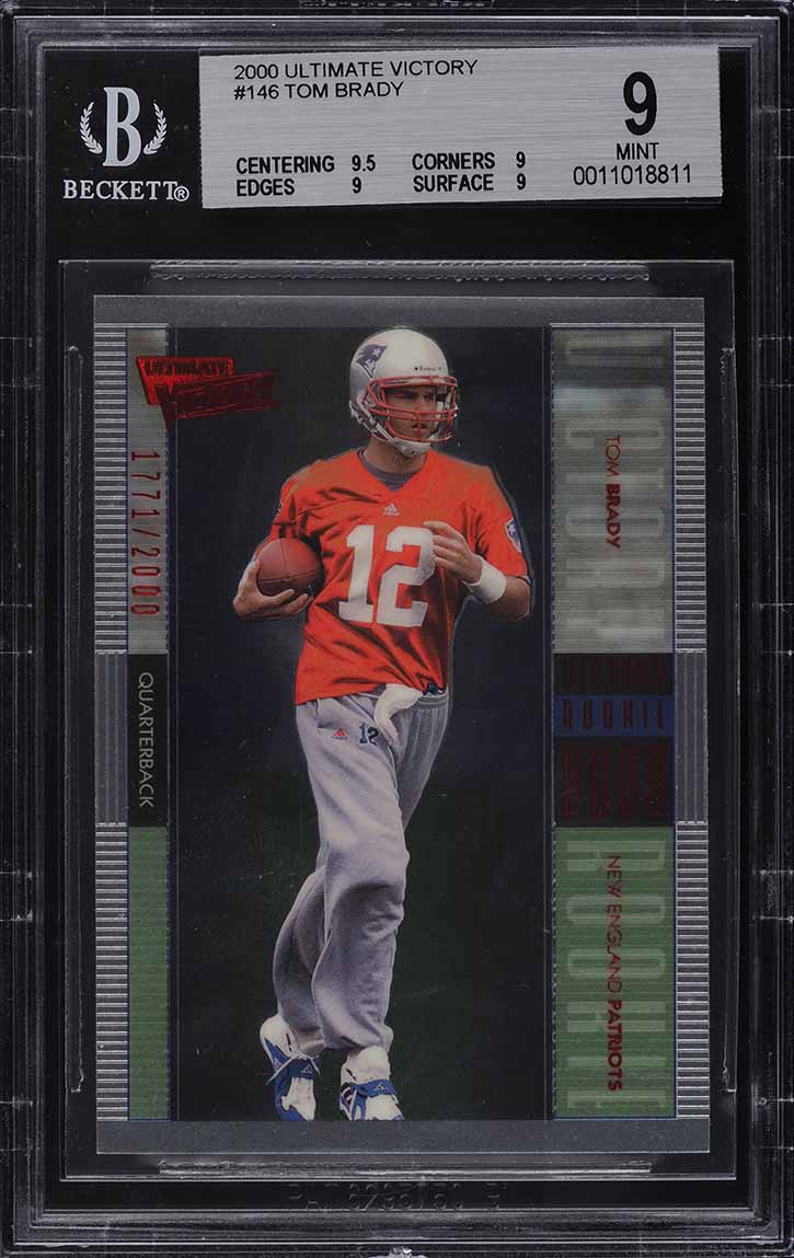 2000 Ultimate Victory Tom Brady ROOKIE /2000 #146 BGS 9 MINT