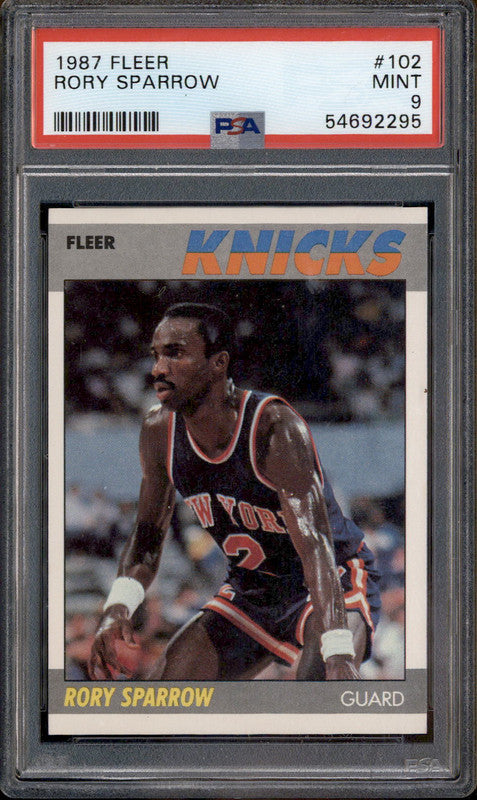 1987 Fleer #102 Rory Sparrow PSA 9