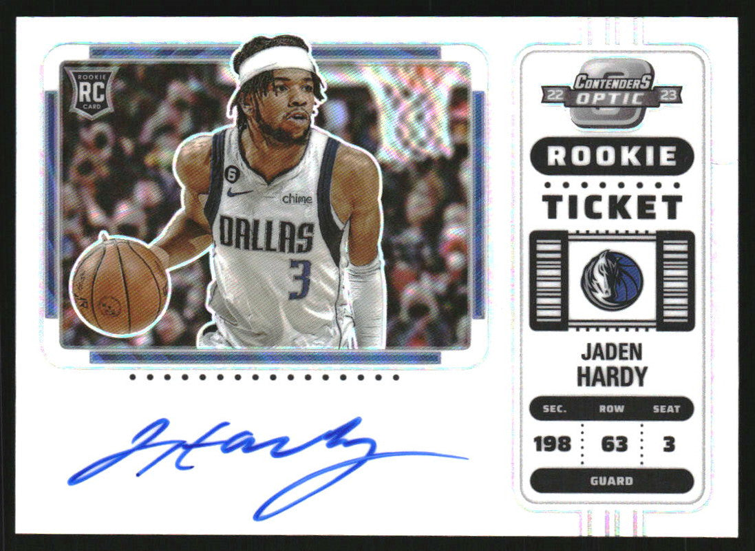 2022-23 Panini Contenders Optic Variations #110 Jaden Hardy RC Auto