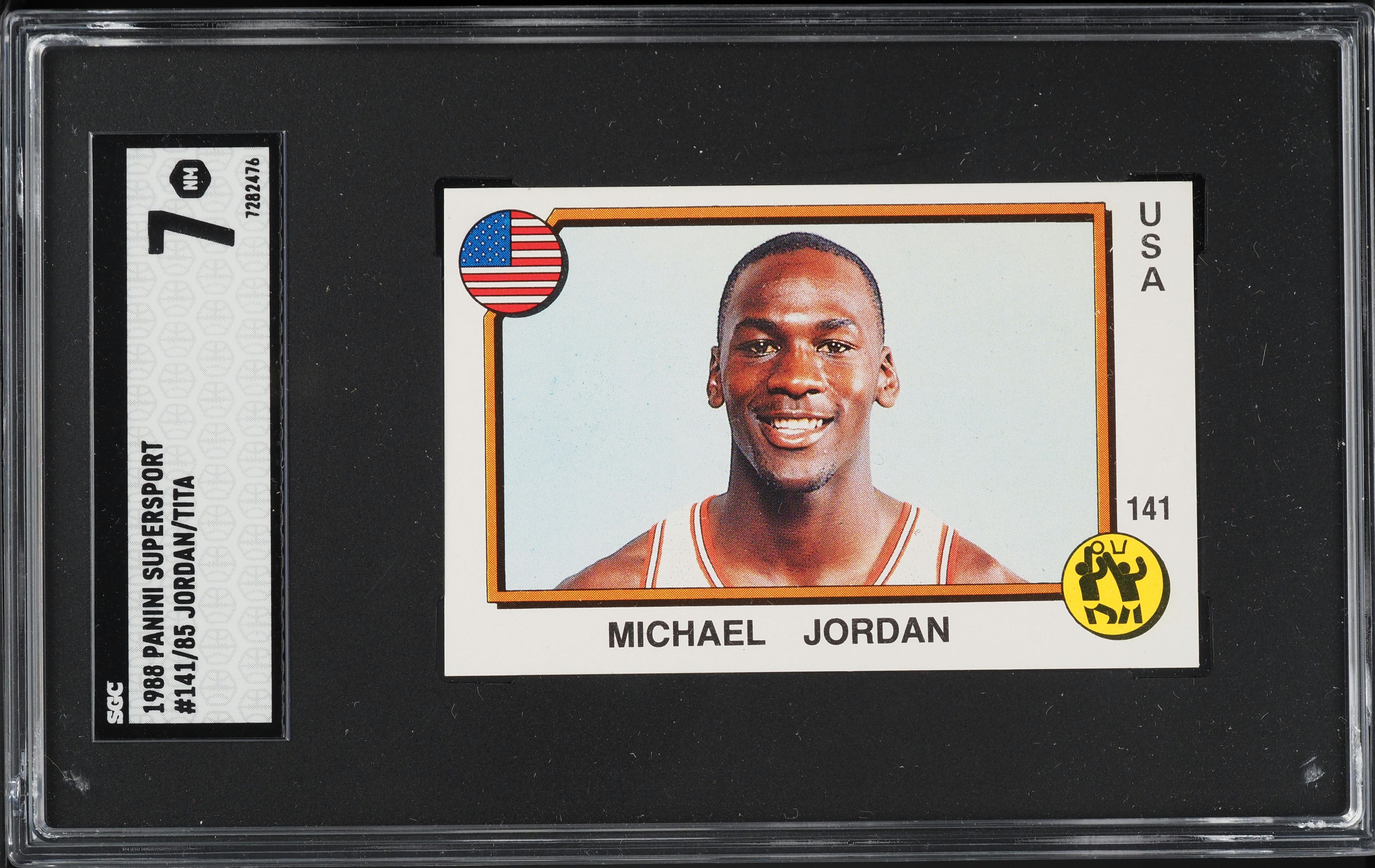 1988 Panini Supersport Michael Jordan #141/85 SGC 7 NRMT