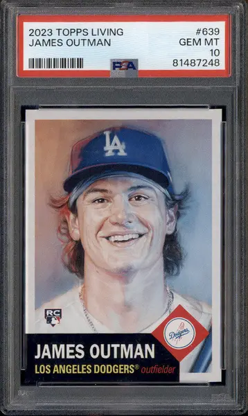 2023 Topps Living #639 James Outman RC PSA 10