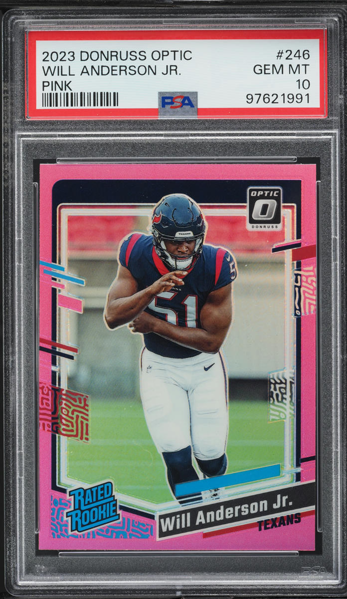 2023 Donruss Optic Pink Will Anderson Jr. ROOKIE #246 PSA 10 GEM MINT