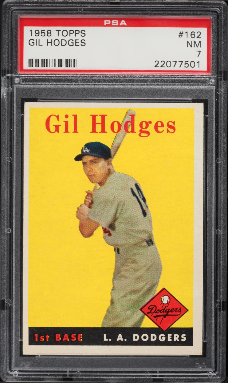 1958 Topps Gil Hodges #162 PSA 7 NRMT