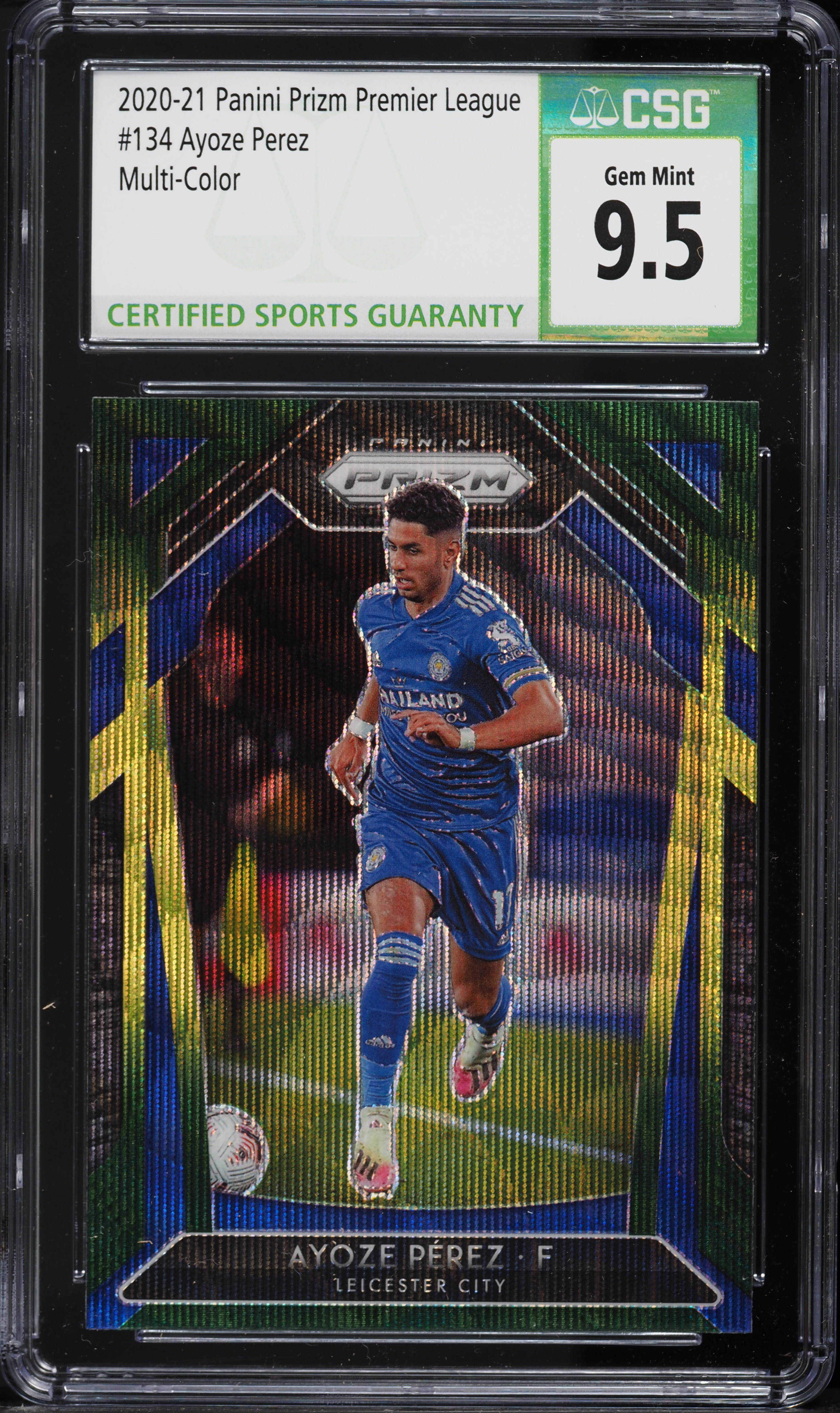 2020 Panini Prizm Premier League Multi-Color Prizms Ayoze Perez #134 CSG 9.5 GEM