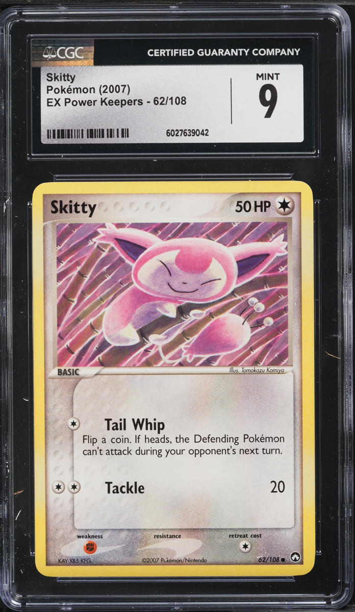 2007 Pokemon EX Power Keepers Skitty #62 CGC 9 MINT