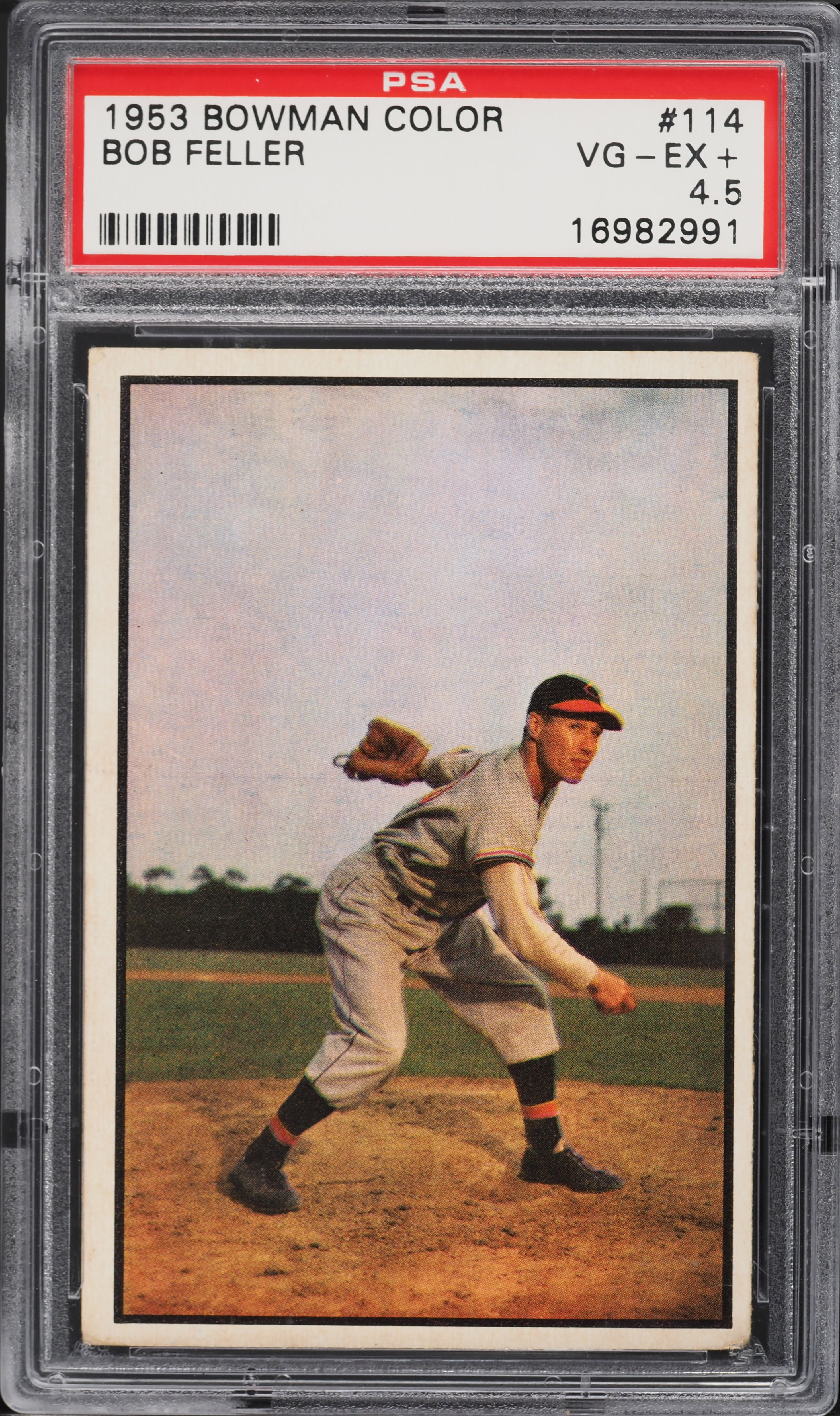 1953 Bowman Color Bob Feller #114 PSA 4.5 VGEX+