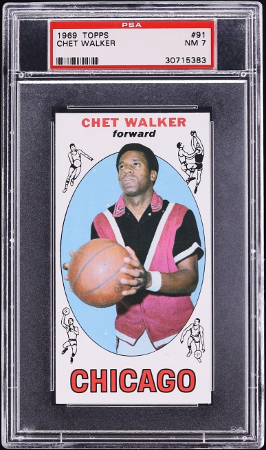 1969 Topps Basketball Chet Walker ROOKIE #91 PSA 7 NRMT