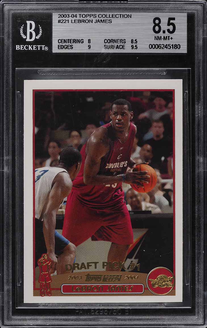 2003 Topps Collection LeBron James ROOKIE #221 BGS 8.5 NM-MT+