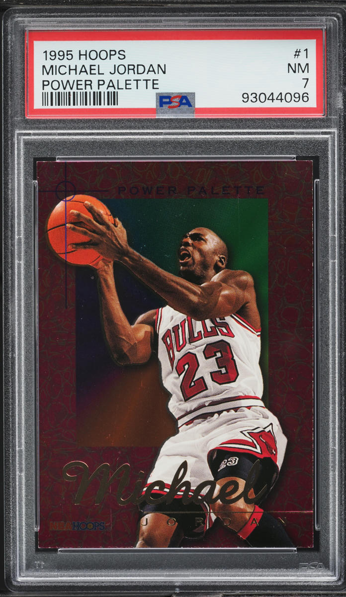 1995 Hoops Power Palette Michael Jordan #1 PSA 7 NRMT