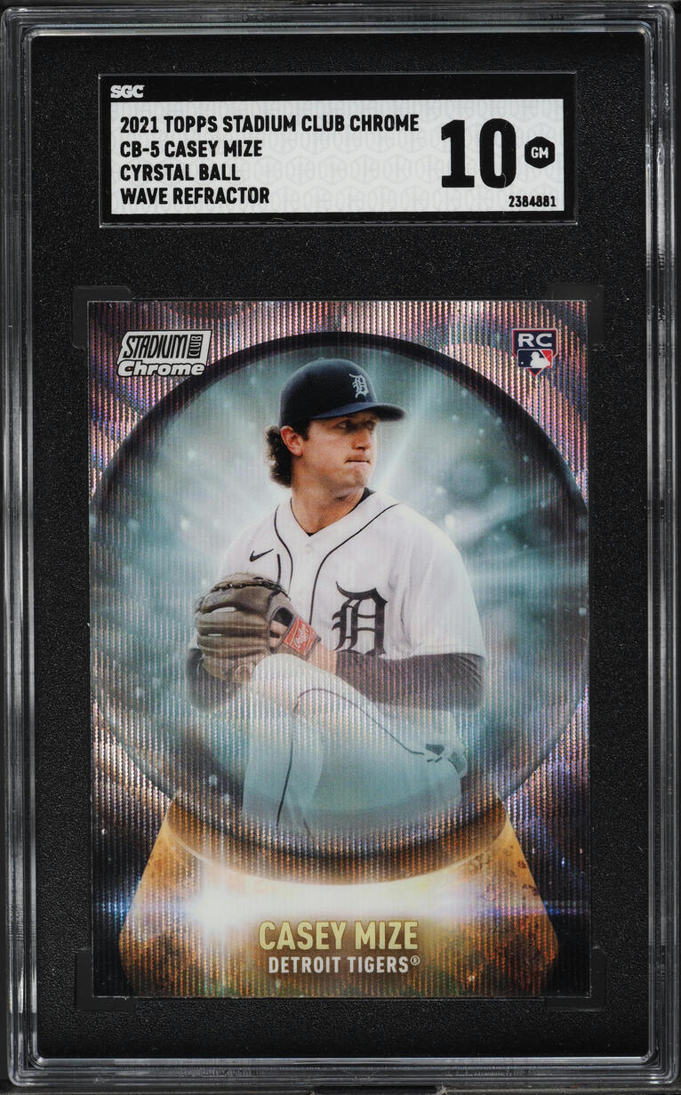 2021 Stadium Club Chrome Cyrstal Ball Wave Casey Mize ROOKIE #CB-5 SGC 10 GEM