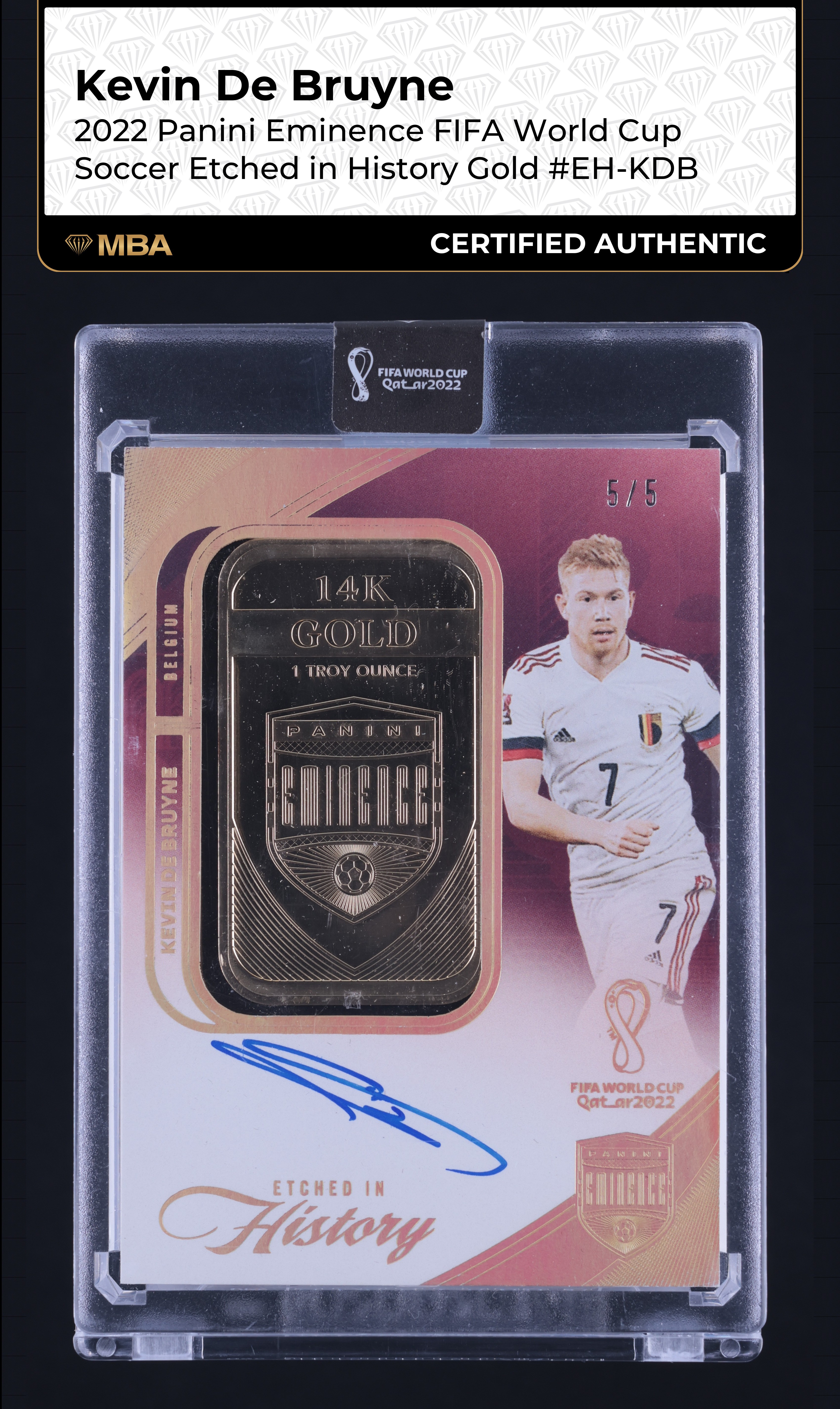 Kevin De Bruyne 2022 Eminence FIFA World Cup #GS-KDB Grand Signatures ...