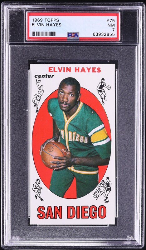 1969 Topps Basketball Elvin Hayes ROOKIE #75 PSA 7 NRMT