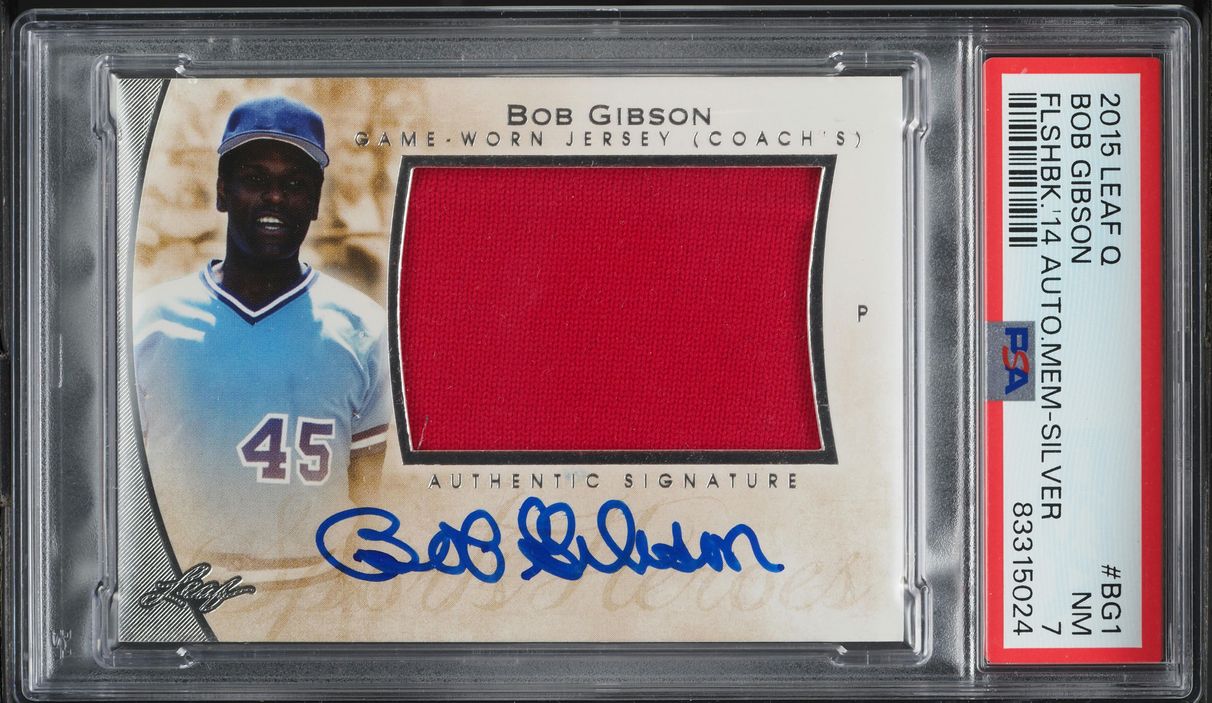 Bob Gibson #BG1 2012 Leaf Memories Baseball Autographs
