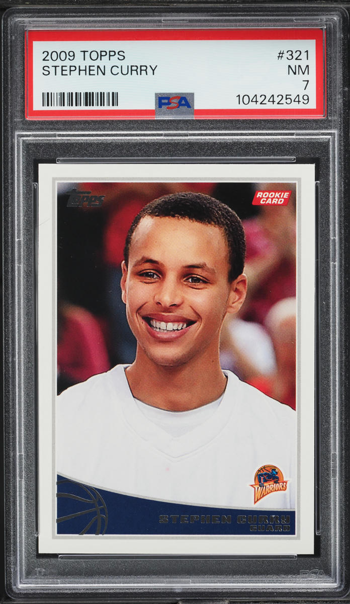 2009 Topps Basketball Stephen Curry ROOKIE #321 PSA 7 NRMT
