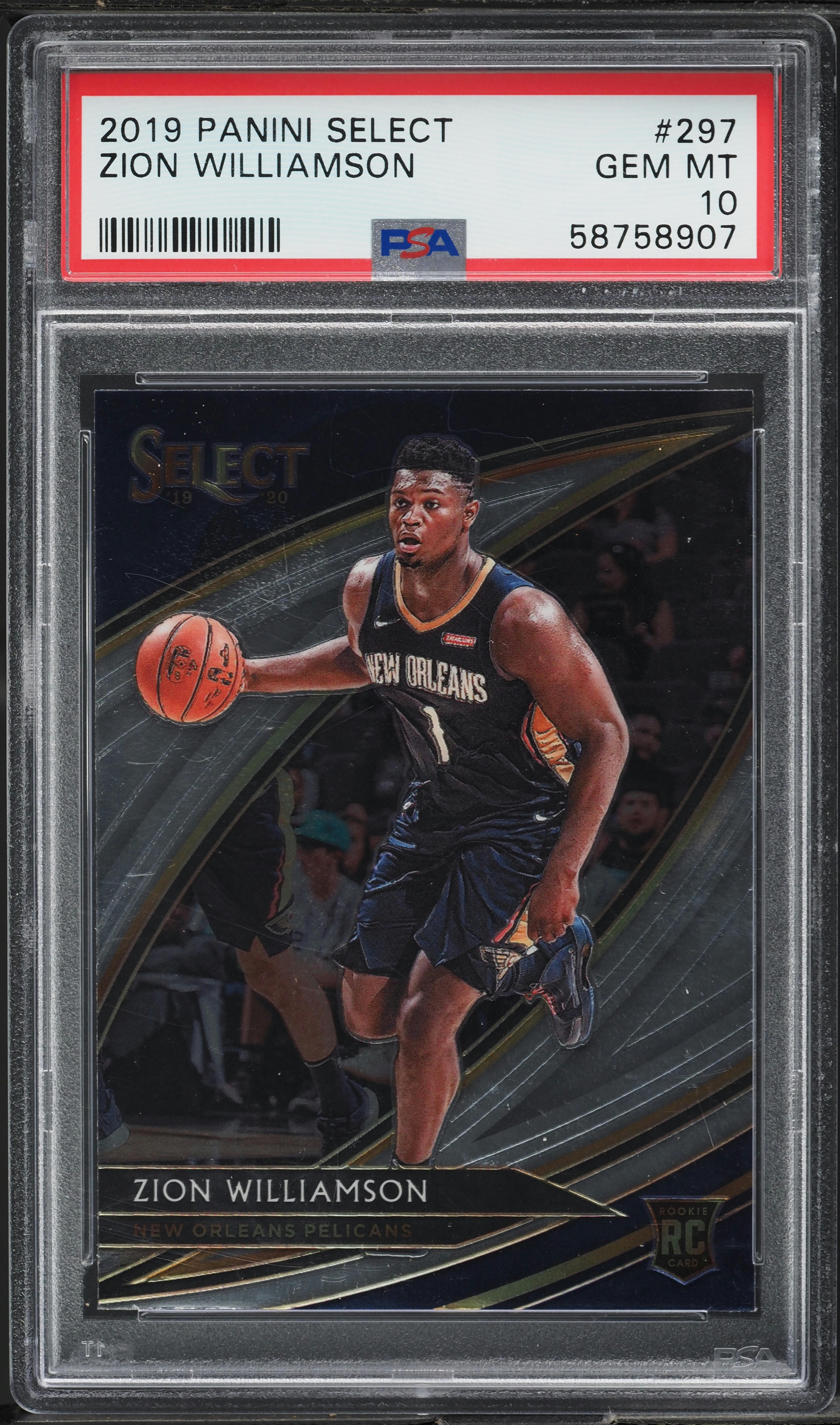 2019 Select Courtside Zion Williamson ROOKIE #297 PSA 10 GEM MINT