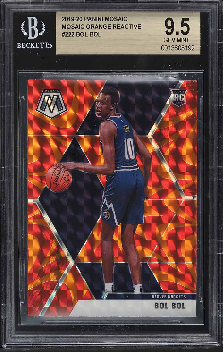 2019 Panini Mosaic Orange Reactive Bol Bol ROOKIE #222 BGS 9.5 GEM MINT