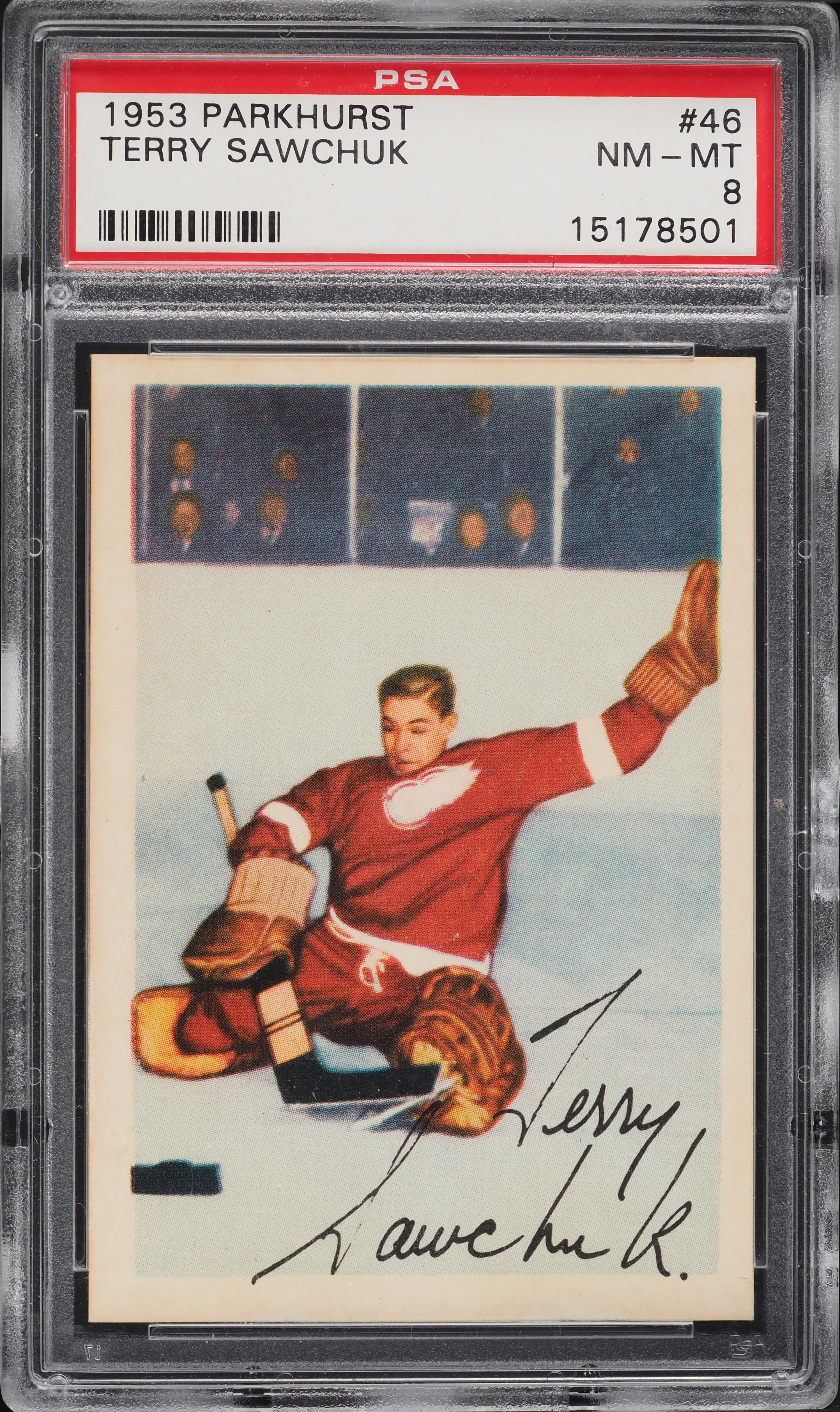 1953 Parkhurst Terry Sawchuk #46 PSA 8 NM-MT