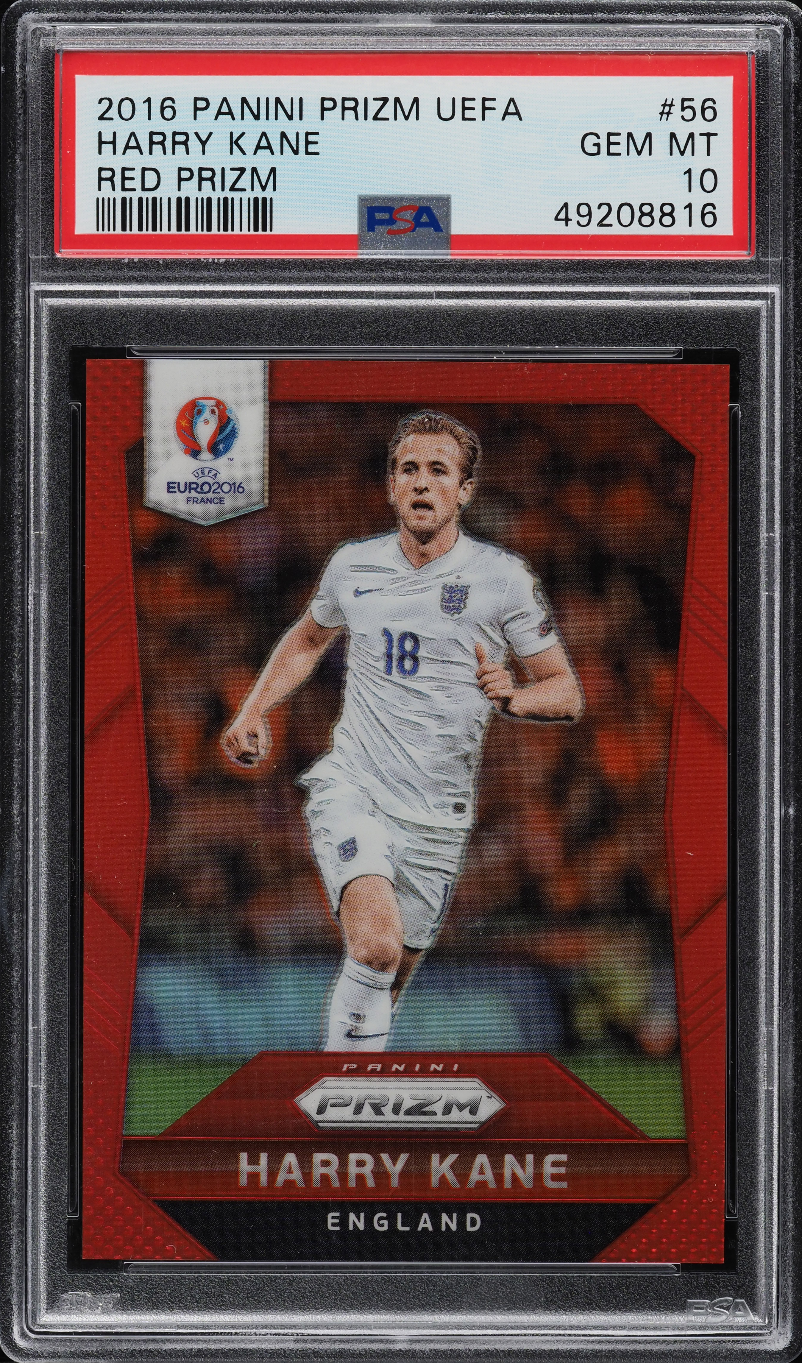 Harry Kane 2016 Prizm Euro #56 Red /149 Price Guide - Sports Card Investor